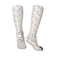 thumbnail image 4 of Daiia Sports Socks Summer Floral Printed Novelty Crew Socks for Men Women Knee High Socks Cotton Socks Soft & Breathable Support Unisex Socks, 4 of 9