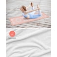 thumbnail image 4 of Pink Boho Yoga Towel for Hot Yoga Non Slip, Vintage Abstract Tribal Decorative Oriental Yoga Mat Towel Absorbent Yoga Sweat Towels Microfiber Hot Yoga Blanket for Bikram Pilates 26"x70", 4 of 7
