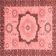 thumbnail image 1 of Ahgly Company Machine Washable Indoor Square Abstract Red Modern Area Rugs, 8' Square, 1 of 4