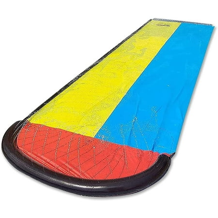 Cherry 15.5 FT Water Slide Summer Fun for Lawn w/ Inflatable Crash Pad for Garden