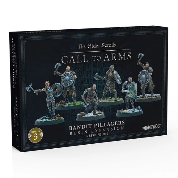 The Elder Scrolls: Call To Arms - Bandit Pillagers Expansion - 6 Unpainted Resin Figures, Chapter 3, RPG, Includes Scenic Bases, 32MM Scale High Quality Figures, Tabletop Roleplaying Game