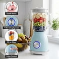 thumbnail image 3 of OVENTE Countertop Blender for Shakes and Smoothies with 550W Motor, 50 Oz Glass Jar and Adjustable 4 Speed Settings Ideal for Frozen Fruit Drinks, Puree, Ice Crush, Sauces and More, Blue BLH2604LBL, 3 of 7