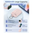 thumbnail image 4 of RORRY Portable Charger, 5000mAh Power Bank with Apple Watch Charger & Built-In Cables, Keychain Travel Charger Compatible for iPhone 17/16/15/14, Android, Apple Watch Ultra 2/11/10/9/8, Mom-Pink, 4 of 6