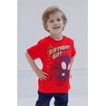 thumbnail image 6 of Marvel Spidey and His Amazing Friends Little Boys' Short Sleeve Character Graphic Milestone T-Shirt Red Miles Morales Birthday Boy, 6 of 8