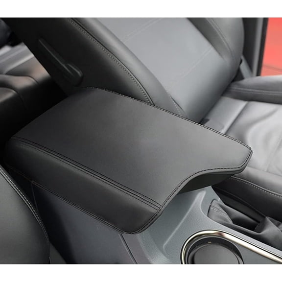 JJMY Car Center Console Lid Armrest Cover Custom For 2019-2023 Ford Ranger PU Leather