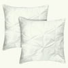 Vedanta Home Collection Square European Pinch Pillow Shams 26''x 26'' Set of 2 White Pinch Euro Sham 600 Thread Count 100% Natural Cotton