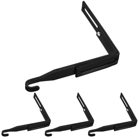 BESTYASH 4-Pack Adjustable Metal Over Door Hooks Sleek Design Heavy Duty Storage Organizer