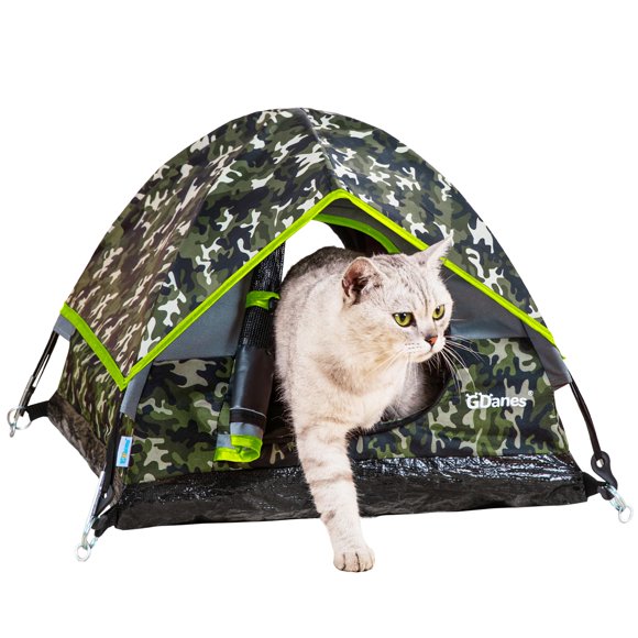 Casa tienda para gatos GDanes camuflaje con almohadilla suave para mascotas pequeñas y medianas