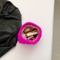 thumbnail image 2 of Bolsa de cosméticos acolchada con cremallera, bolsa de maquillaje de viaje, color sólido para mujeres y niñas, 2 of 8