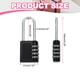 thumbnail image 2 of Cerraduras de combinación de gancho largo Uxcell, cerradura de combinación para casillero de gimnasio, cerradura de puerta de valla exterior, hasp de almacenamiento negro, 2 of 7