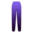 thumbnail image 5 of LEBONYARD Trousers for Women High Waisted,Womens Pants Clearance under $10,Women Gradient Fashion Sports Loose Casual Wide Leg Drawstring Pocket Sweatpants Long Pants Purple S, 5 of 5