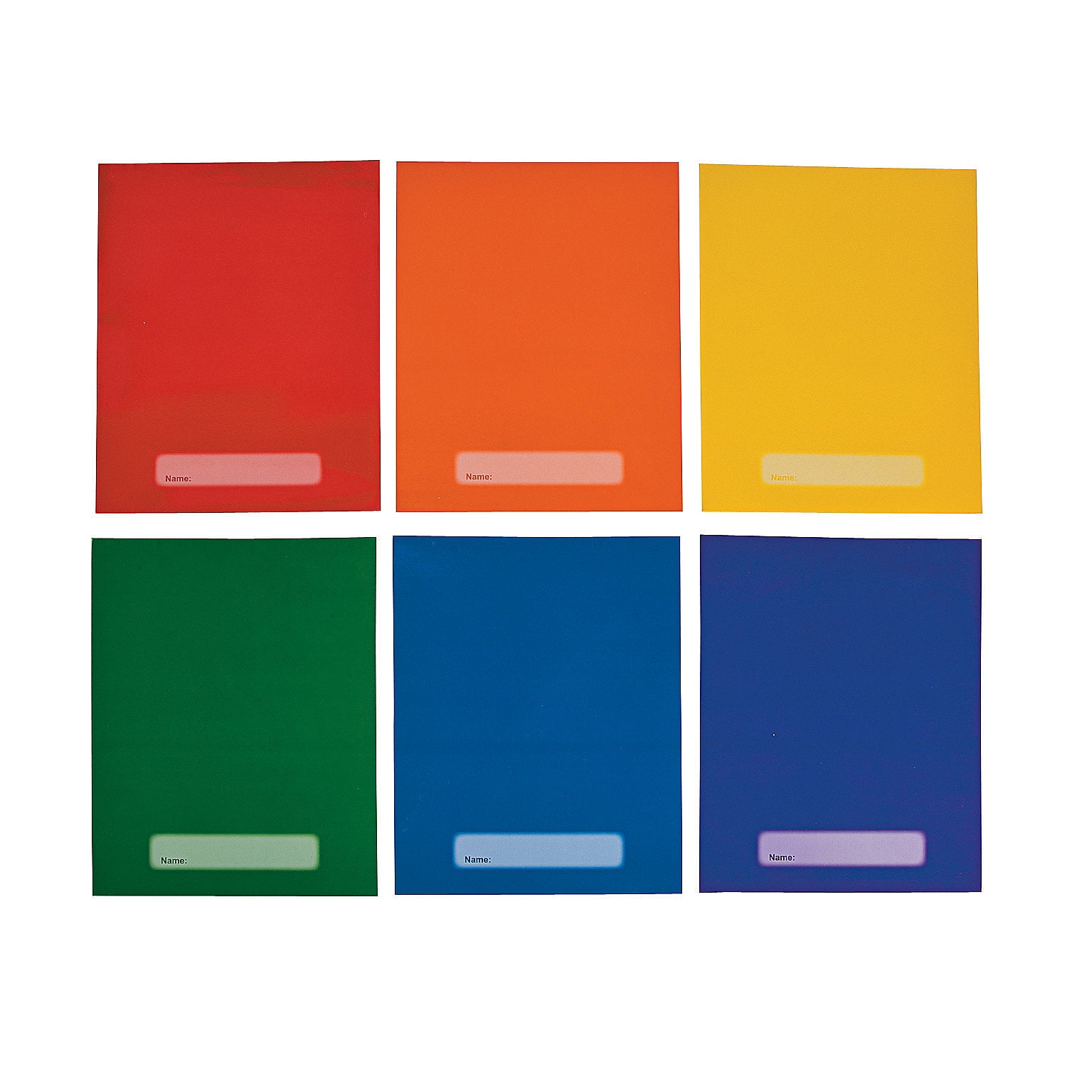 Rainbow Pocket Folders - Stationery - 12 Pieces