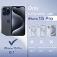 thumbnail image 2 of JETech Ultra Slim (0.35mm Thin) Case for iPhone 15 Pro 6.1-Inch, Camera Lens Cover Full Protection, Lightweight Matte Finish PP Hard Minimalist Case, Support Wireless Charging (Blue Titanium), 2 of 6