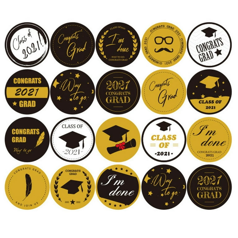  300 Pcs Graduation Stickers 2023 Gold Coin Stickers Gold  Embossed Graduation Cap and Diploma Seals for Certificates Graduation  Stickers for Envelopes : Office Products