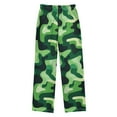 thumbnail image 2 of FORMRS Kids Pajama Pants with Pockets Size 9-10Y Boys Lounge Sleep Bottoms, Green Camouflage Pattern, 2 of 8
