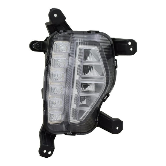 KAI New CAPA Certified Standard Replacement Passenger Side Fog Light Assembly, Fits 2017-2018 Hyundai Santa Fe XL