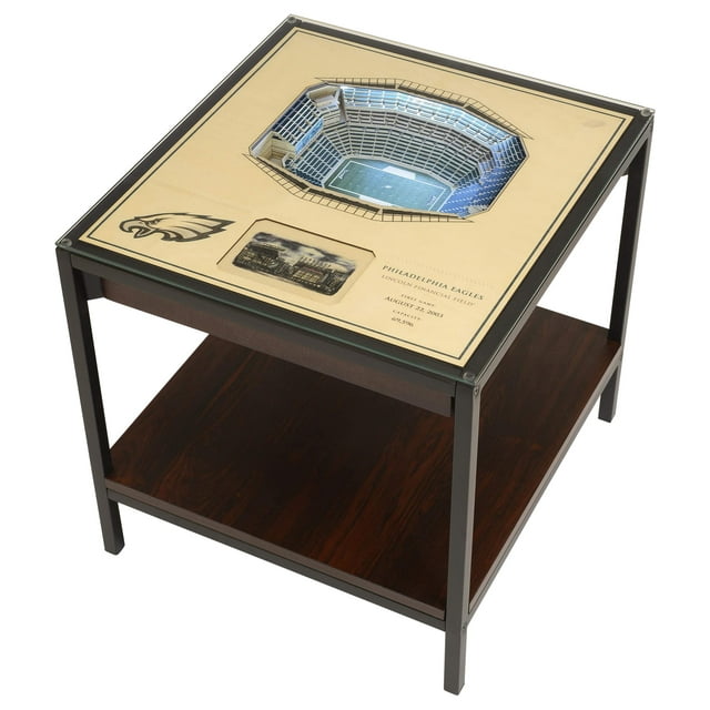 YouTheFan NFL Philadelphia Eagles 25-Layer StadiumView Lighted End Table