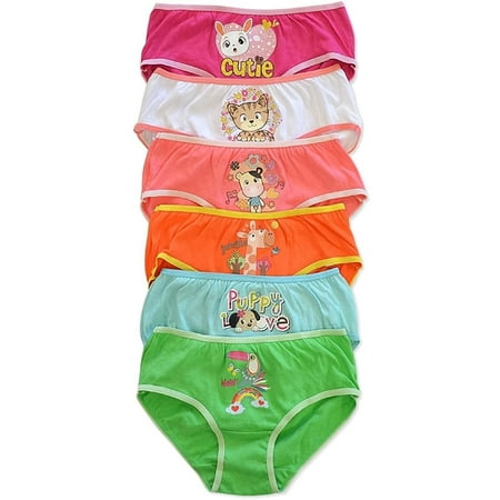 

6 pieces Mermaid Polka Dot Princess School Kid Girl 100% COTTON Bikini Panty S/M/L/XL (gp024/029/030/028) (LARGE style # GP028)