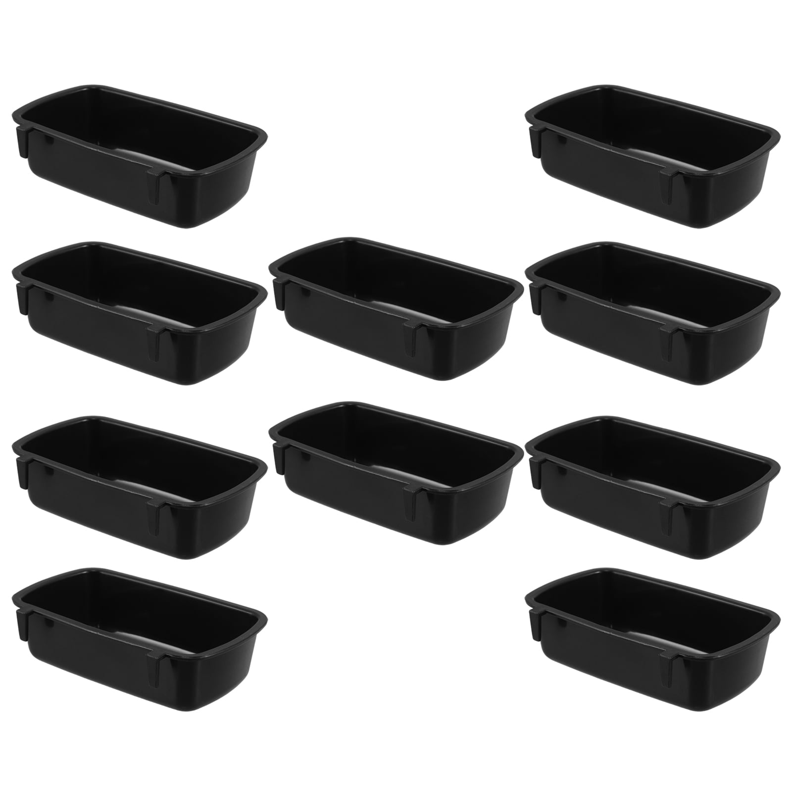 GETAJGHSD Hanging Pet Feeding Bowl Black Plastic Space-Saving for Cages 10Pcs
