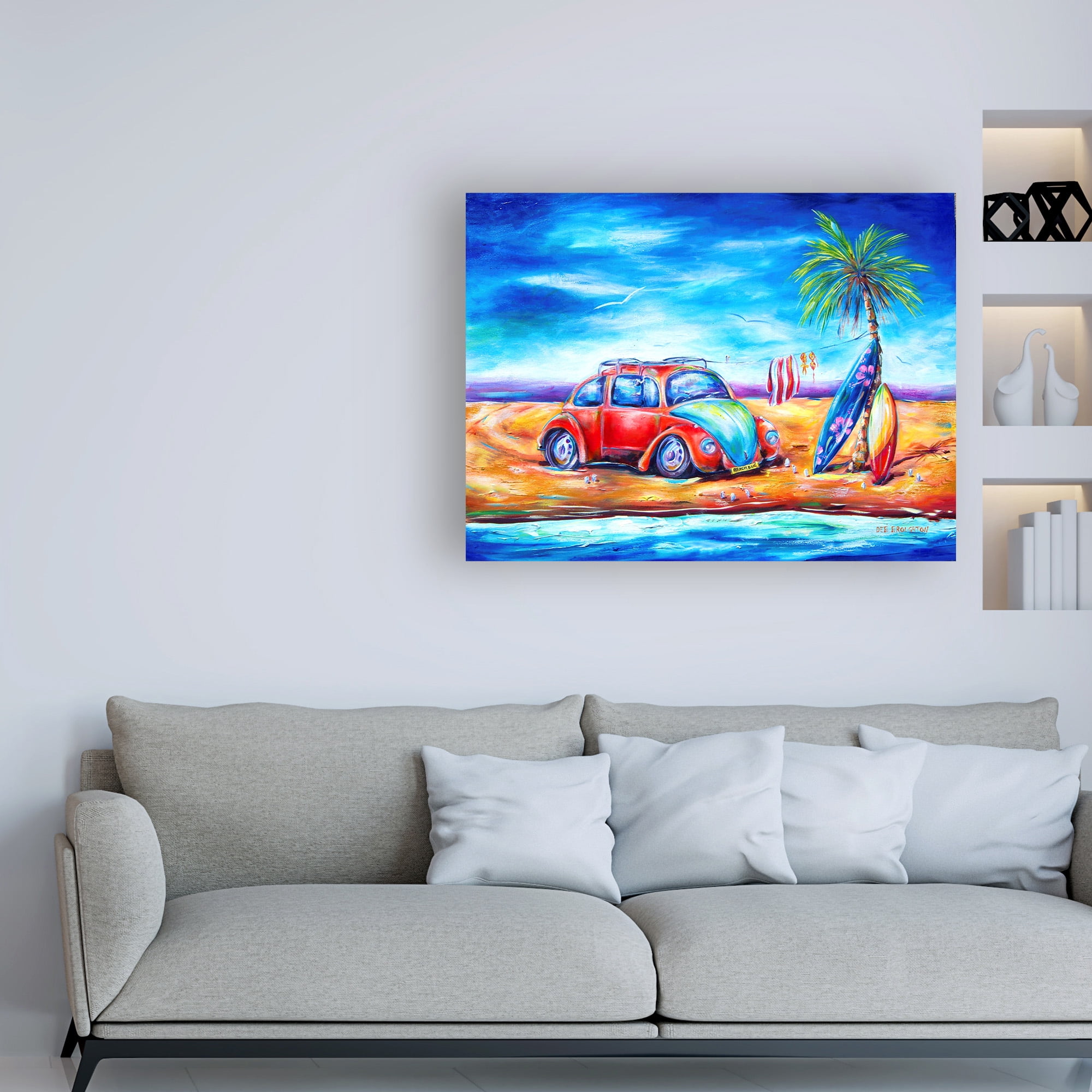 Trademark Fine Art 'Surf Beach bug' Canvas Art by Deborah Broughton