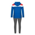 thumbnail image 3 of Fartey 2PC Mens Sweat Suits Clearance Trendy Colorblock Jogging Sets Full Zip Long Sleeve Hoodie and Solid Color Long Pants Set Outdoor Hiking Sweatsuit Blue S-3XL, 3 of 4