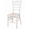 thumbnail image 4 of White Distressed with Brushed Wood Look Resin Steel Skeleton Chiavari Chair, 2 Chair Bundle by Chivari, 4 of 9