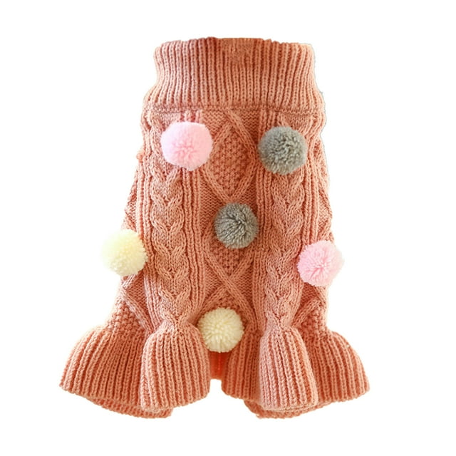 Methold Ropa de invierno para mascotas, suéter de fibra acrílica gruesa para mantener el calor, traje de moda cómodo, ropa bonita para el hogar y el Ropa para mascotas Rosado SG Methold PT004523-10