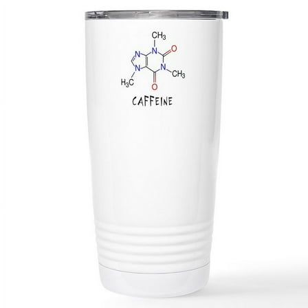 CafePress - Caffeine Molecule Stainless Steel Travel Mug - Insulated Stainless Steel Travel Tumbler 20 oz.