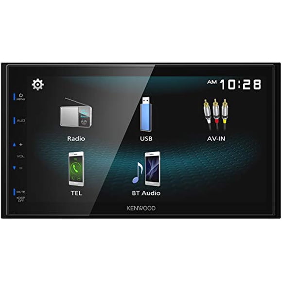 KENWOOD DMX125BT 6.8 Inch LCD Touchscreen Digital Media Car Stereo, Bluetooth Audio and Hands Free Calling, Double Din, USB, Rear Camera Input, AM/FM Radio