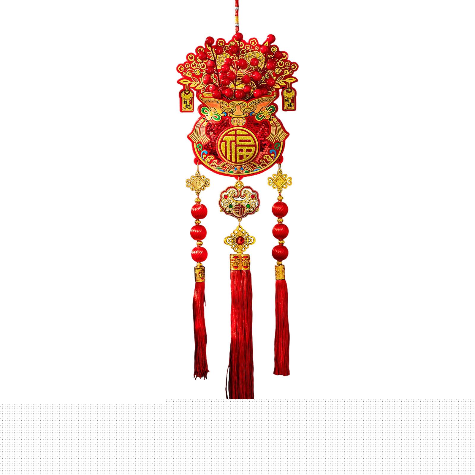 Adorno colgante para año Nuevo Chino, decoración para Festival de 2026, caracteres chinos Fu para hogar, fiestas y dormitorios.