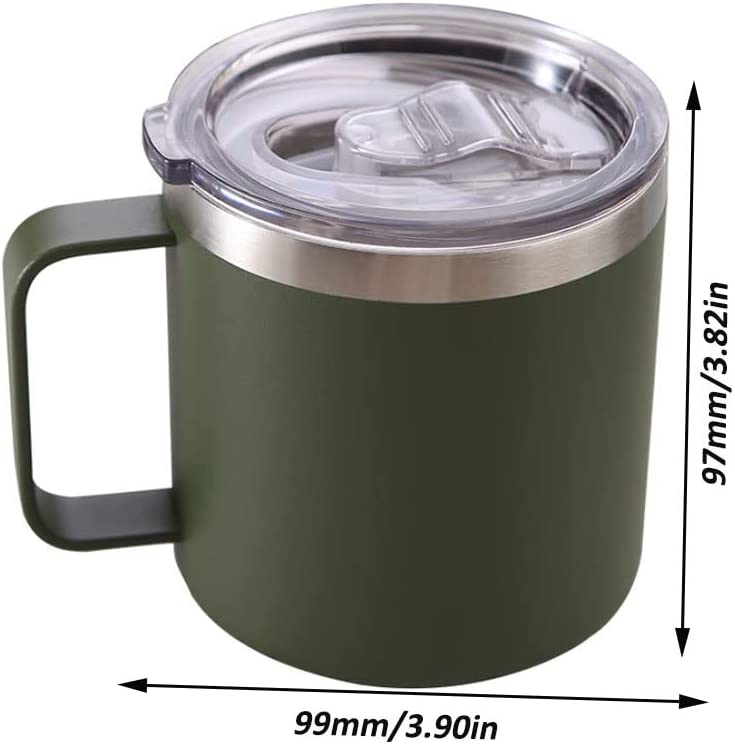 2 Mugs Isothermes 300ml En Acier Inox - Avec Couvercle étanche Et Mousquetons - Parfait Camping, Randonnée