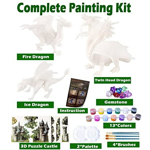 Pinta tu propio kit de pintura de dragones, Dragon Toys Artes y manualidades para niños de Yileqi Yileqi