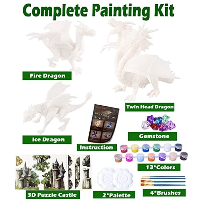 Pinta tu propio kit de pintura de dragones, Dragon Toys Artes y manualidades para niños de Yileqi Yileqi