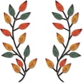 thumbnail image 1 of 2 uds decoración de pared Metal hoja de árbol entrada estilo moderno vid rama de olivo arte de pared, 1 of 6