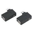 thumbnail image 3 of 2 Pcs Adaptateur Micro OTG, Micro USB vers USB OTG, Angle Droit 90 Degrés, Compatible avec, 3 of 7