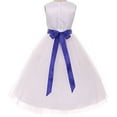 thumbnail image 3 of Flower Girl Dress Communion Bridesmaid Mix & Match for Little Girl White Turq 4 276CB, 3 of 3
