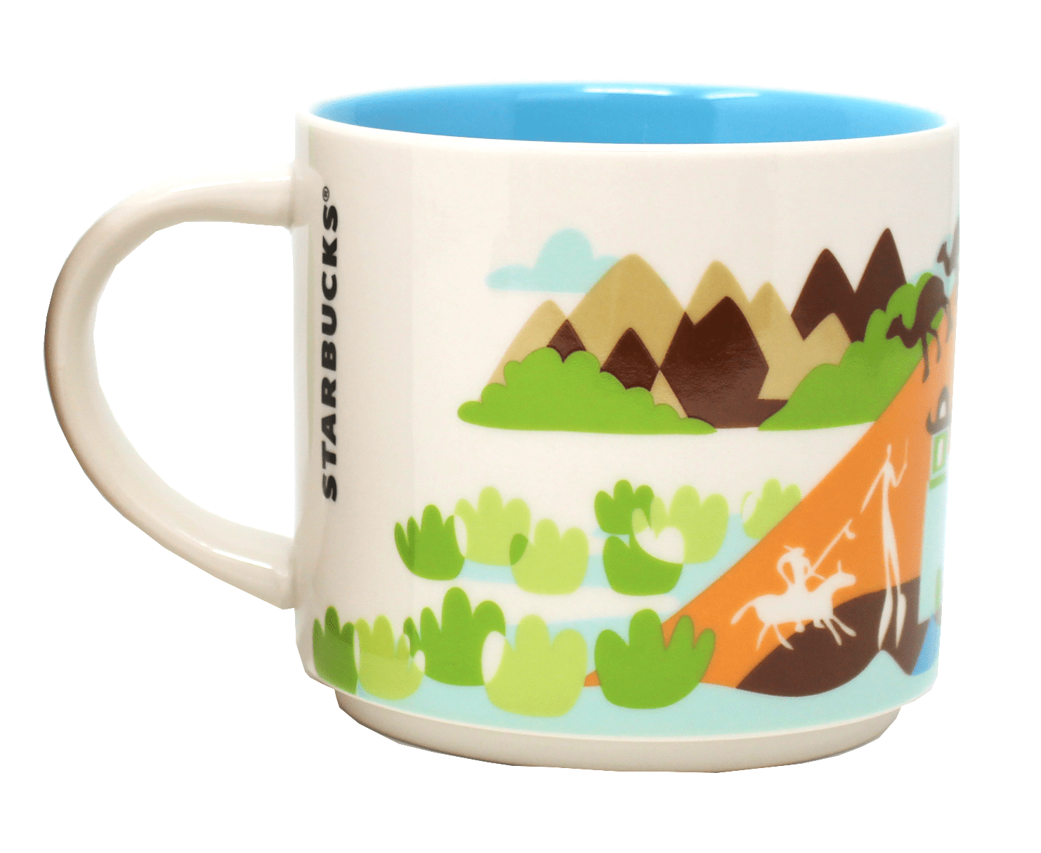 美品　R.U. アールユー　Yann 39 Starbucks You Are Here Series Yinchuan Ceramic Mug, 14 Oz