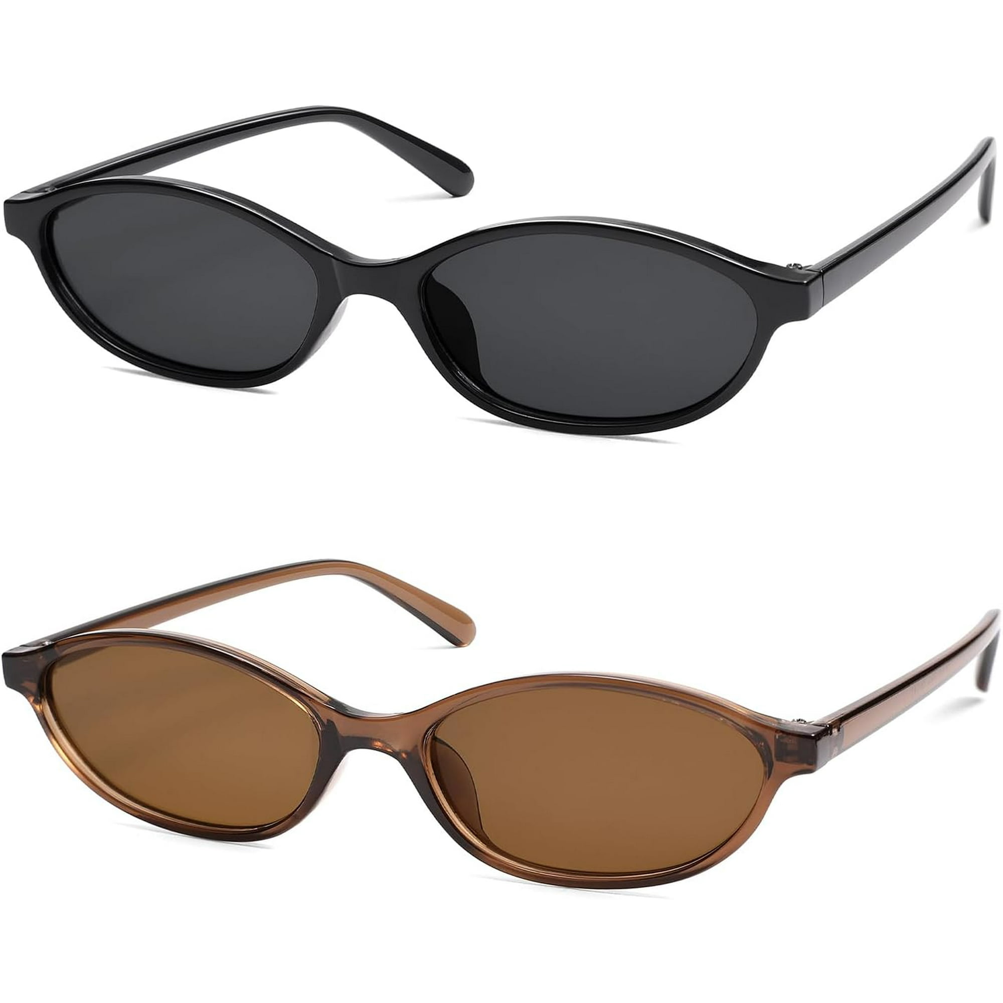 Retro Oval Cat Eye Sunglasses with 99% UV Protection HD TAC Lenses GUVIVI Retro Oval Sunglasses for Women Chic Cat Eye 90s  main image 3