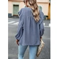 thumbnail image 3 of PRETTYGARDEN Women's Long Sleeve Blouses Ruffle Swiss Dot Crochet Loose Fit Spring Fall Tunic Dressy Casual Tops, 3 of 9
