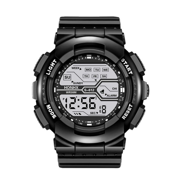 Reloj deportivo para hombre, relojes para hombre, una variedad de estilos de relojes electrónicos deportivos geniales con cuatro botones, reloj de aleación para hombre.