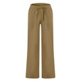 thumbnail image 2 of Daeful Mens Trousers Drawstring Pants Summer Solid Fashion Sweatpants Ginger M, 2 of 9