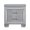 Silver, variant on Ball Bearing Glides / Bedroom Nightstand / White Faux Alligator Design