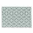 thumbnail image 1 of Geometric Cutting Board, Minimalist Repeating Diamond and Square Form Simplistic Design, Decorative Tempered Glass Cutting and Serving Board, Small Size, Pale Grey and White, by Ambesonne, 1 of 1