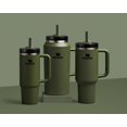 thumbnail image 2 of Stanley Quencher H2.0 - Vaso con asa y pajita, 64 onzas, tapa de 3 posiciones Flowstate | Gran capacidad para viajes y deportes | Copa de acero inoxidable aislada | Sin BPA | Pino seco, 2 of 6