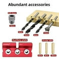 thumbnail image 6 of 3-in-1 Adjustable Doweling Jig Kit, Cabinet Hardware, Pocket Hole, and Furniture Connecting Hole Puncher Tool, 6 of 9