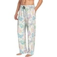 thumbnail image 3 of Kdxio Colorful Butterfly Print Men's Sleep Pajama Pant Lounge Pants with Pockets, 3 of 8