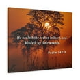 thumbnail image 2 of Scripture Walls Psalm 147:3 He Healeth Bible Verse Canvas Christian Wall Art Ready to Hang Unframed, 2 of 17