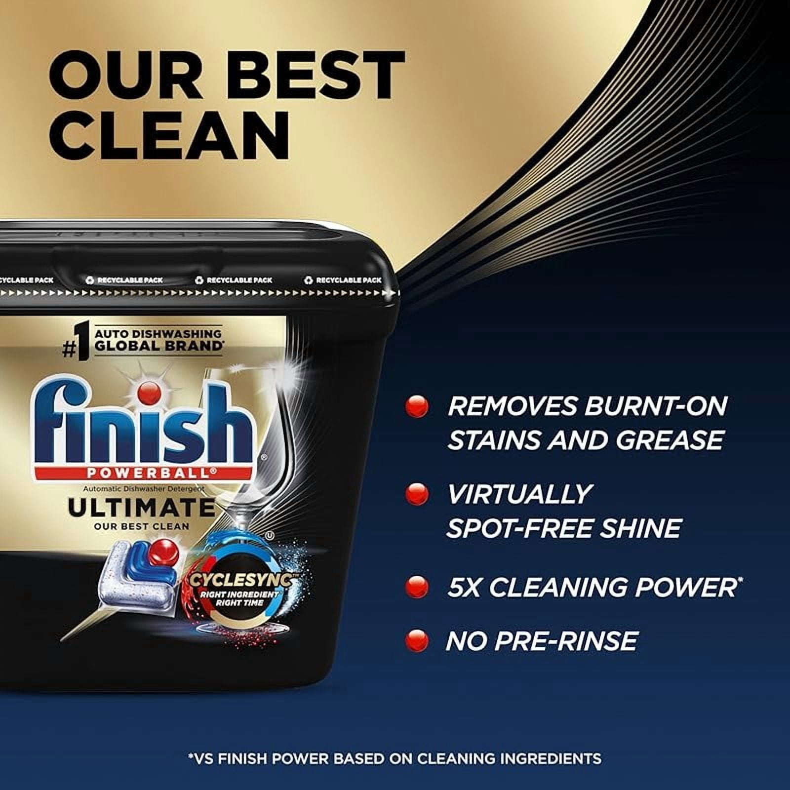 Ultimate Dishwasher Pods, No Pre-Rinse Dishwasher Detergent Soap Removes Burnt-On Stain, with CycleSync Technology, Degreasing & Scrubbing Power, 76 Count