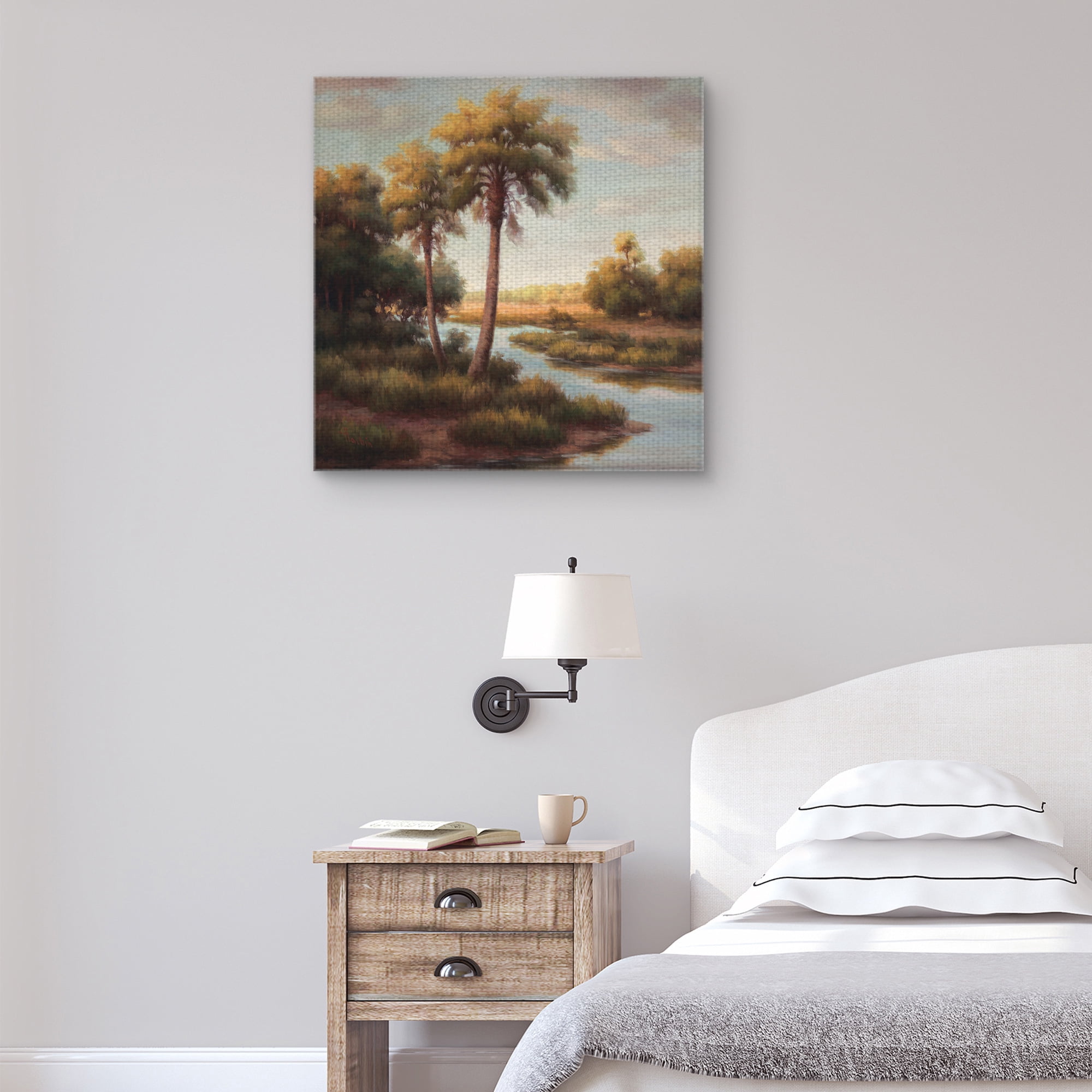 Masterpiece Art Gallery Palm Trees In the Tropics II by Haibin Canvas Art Print 24" x 24"