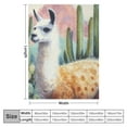 thumbnail image 4 of BCIIG Flannel Blanket for Bed Soft Plush All Seasons Llama Cactus Design 40x50in, 4 of 6